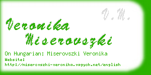 veronika miserovszki business card